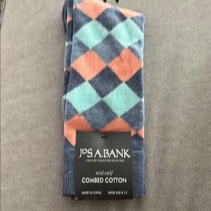 Jos. A. Bank Blue and Orange Argyle Socks
